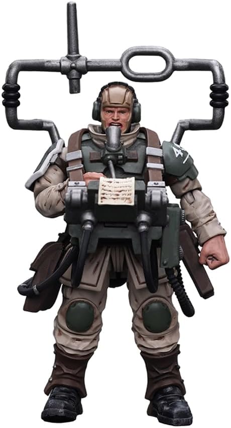 Warhammer Collectibles: 1/18 Scale Astra Militarum Cadian Command Squad Veteran with Master Vox
