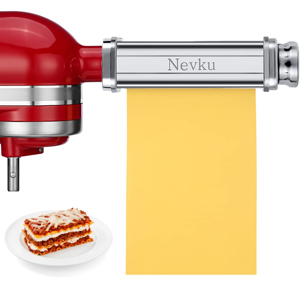 Pasta Roller Sheet Attachment for KitchenAid Stand Mixer, Stainless Steel Pasta Maker Accessory Machine