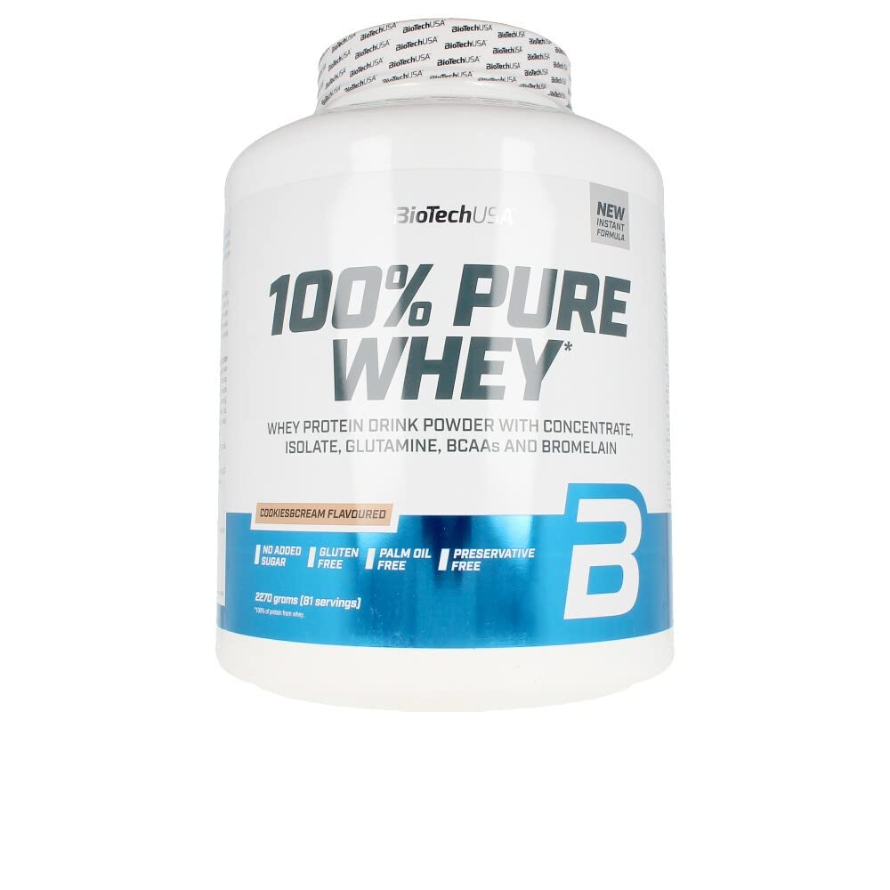 BioTechUSA 100% Pure Whey, Cookies & Cream - 2270 Grams