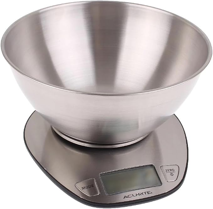 Acurite Stainless Steel Digital Scale w/ Bowl 1g/5kg