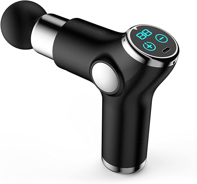 Fit Smart LCD Display Mini Vibration Therapy Massage Device Black