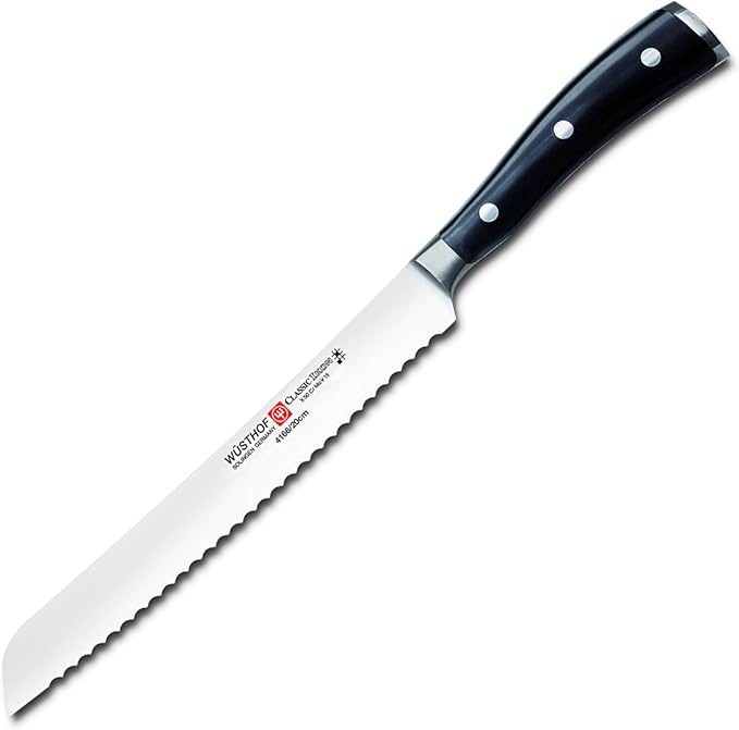 Wusthof Classic Ikon Bread Knife 20 cm. Black