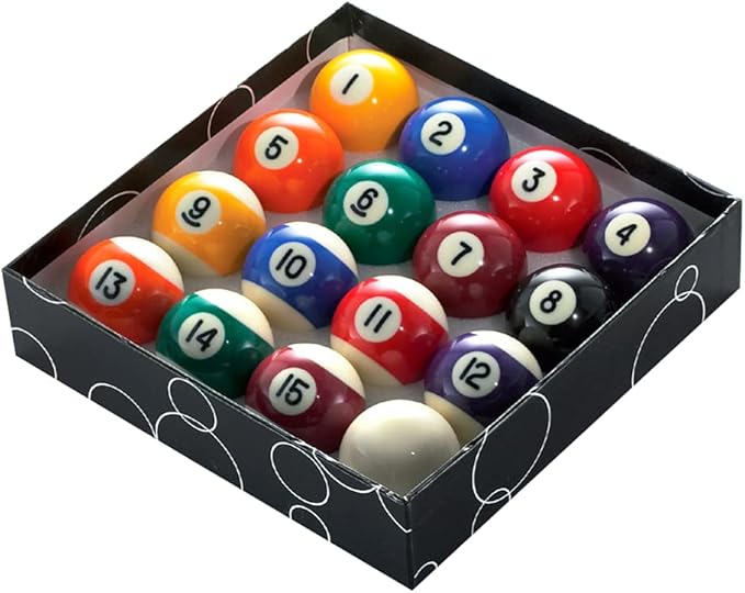 Standard Pool Balls, Boxed - 2 1/4 Inch