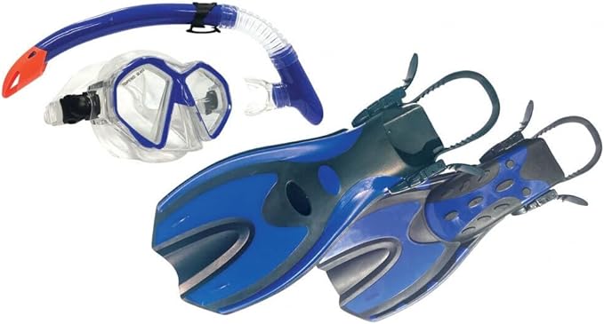 Land & Sea Porpoise Snorkel Set - Blue - S-M