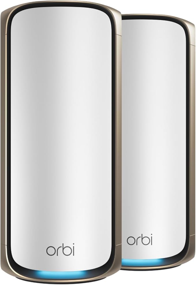 Netgear Orbi 970 Series Quad-Band WiFi 7 Mesh Add-On Satellite in Black Edition (RBE970B)