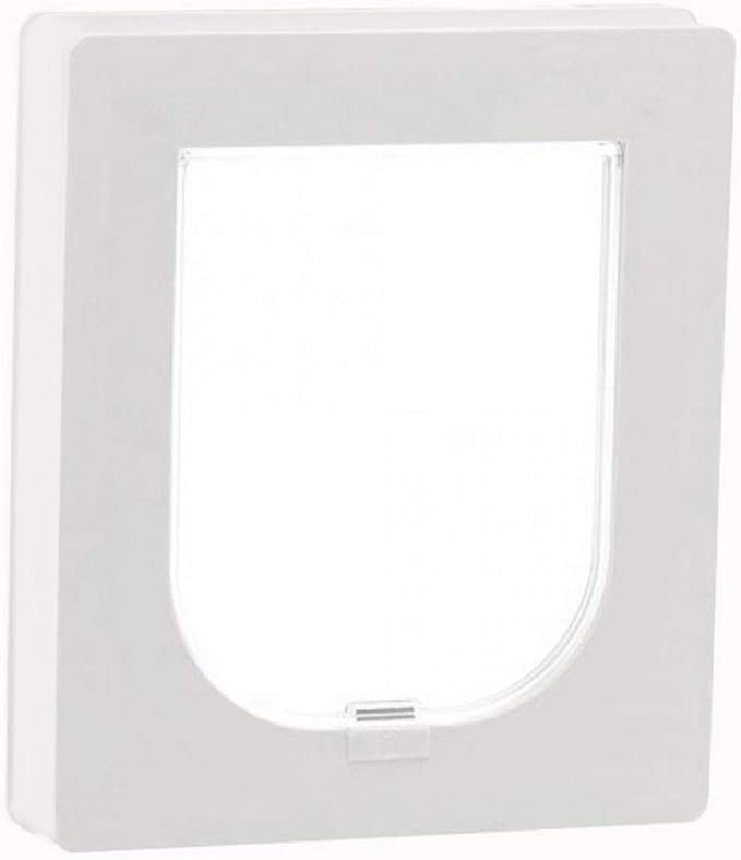 Petway Pet Door for Timber Doors Medium White