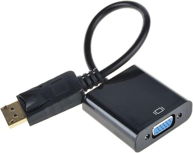 DisplayPort DP Male To VGA Female Video Converter | Display Port Adapter Cable PC