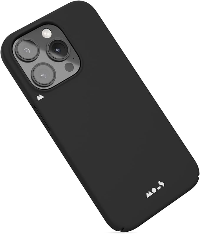 Mous MagSafe Compatible Black Phone Case - Super Thin, iPhone 15 Pro Max