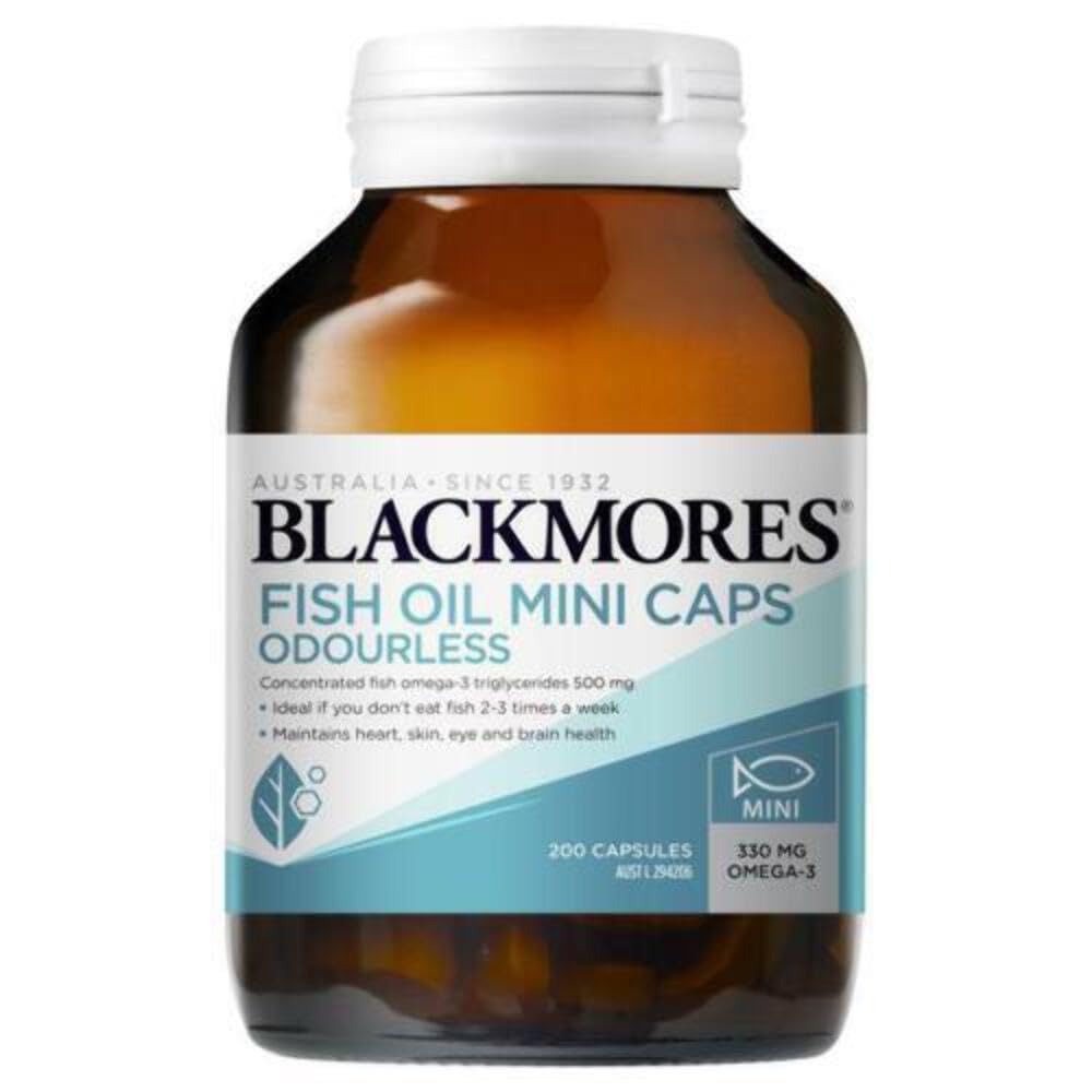 Blackmores Fish Oil Odourless Mini 200 Capsules