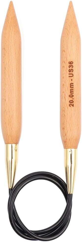 KnitPro Basix Birch Fixed Circular Needles 20.00mm / 80cm