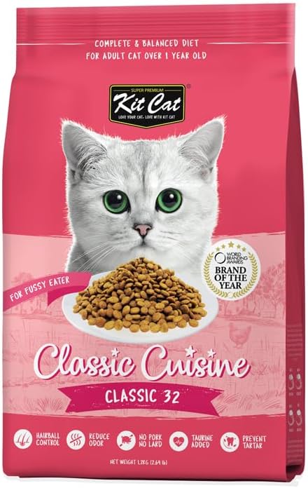 Kit Cat Premium Dry Cat Food Classic 32 - Taurine Added