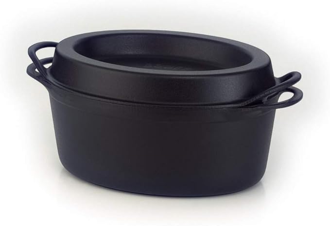 Le Creuset Signature Oval Dutch Oven 27cm Matte Black Pan