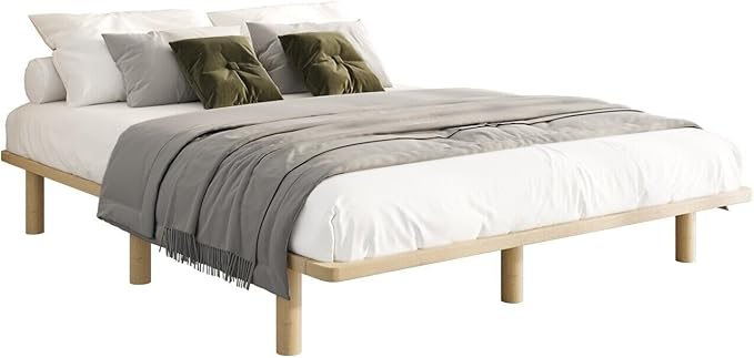Oikiture Bed Frame King Single Wooden Bed Base Platform