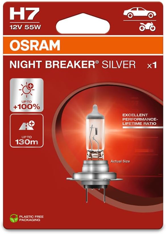 Osram - Night Breaker Silver 12V H7 55W PX26D Double Pack