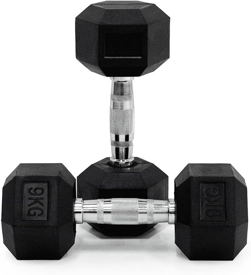 9kg Body Iron Hex Dumbbell Pair