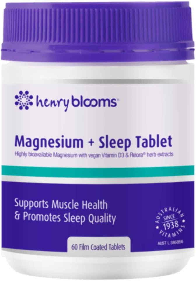 Henry Blooms Magnesium + Sleep 60 Tablets