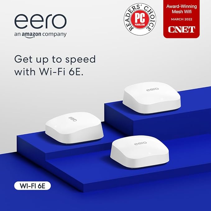 Eero Pro 6E Mesh Tri-Band Wifi 6E Router 3 Pack