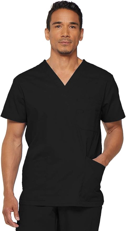 Dickies EDS Signature Scrubs Men's V-Neck Top - M - Hunter