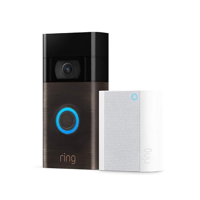 Ring Video Doorbell (2nd Generation) - Venetian Bronze & Chime Bundle
