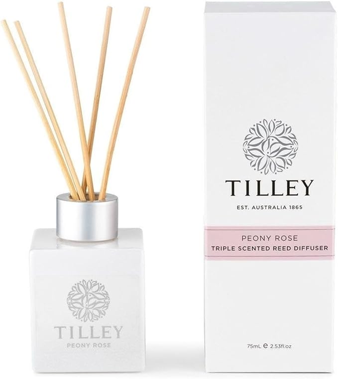 Tilley Classic White - Reed Diffuser 75ml - Peony Rose