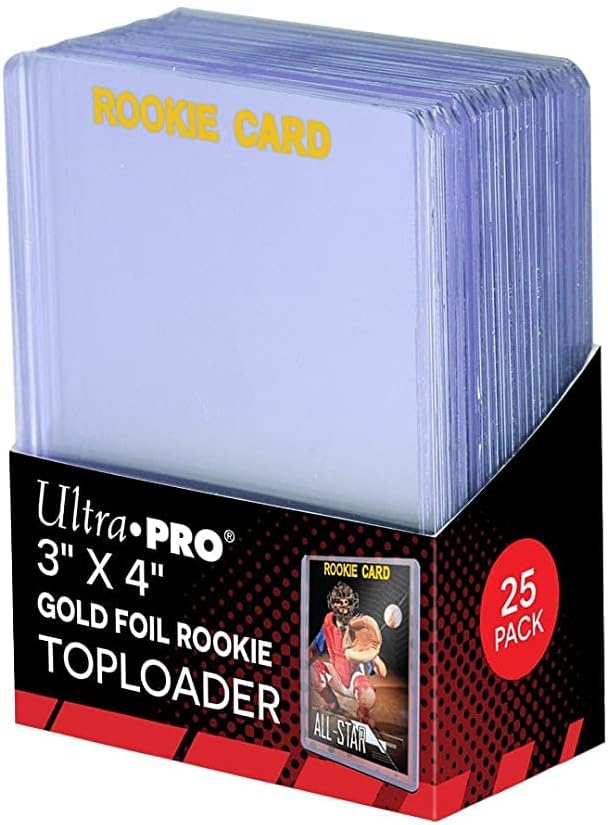 Ultra Pro 3" x 4" Rookie Gold Toploader 25ct