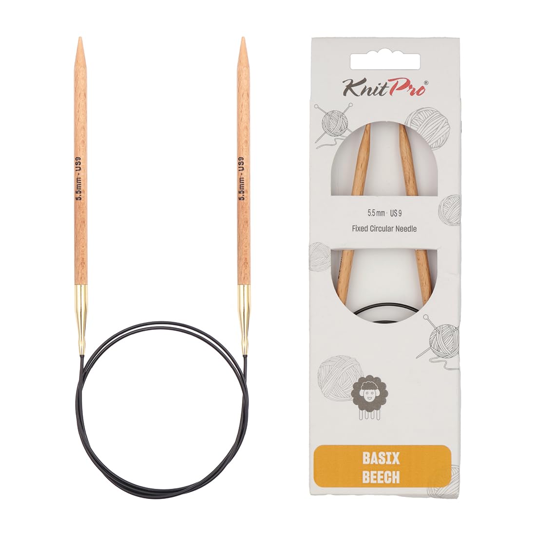 KnitPro Basix Circular Needles - 5.50mm, 120cm