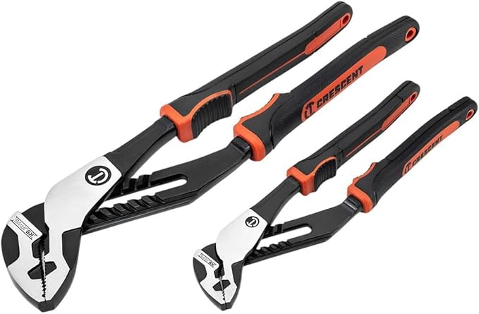 Crescent RTZ2CGSET2 2pce Z2 K9 Straight Jaw Dual Material Tongue and Groove Plier Set