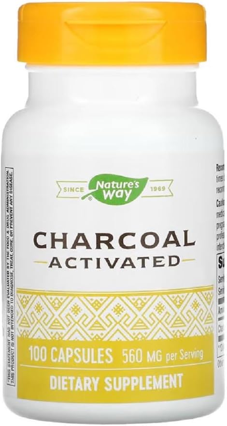 Nature's Way Activated Charcoal - 100 Capsules