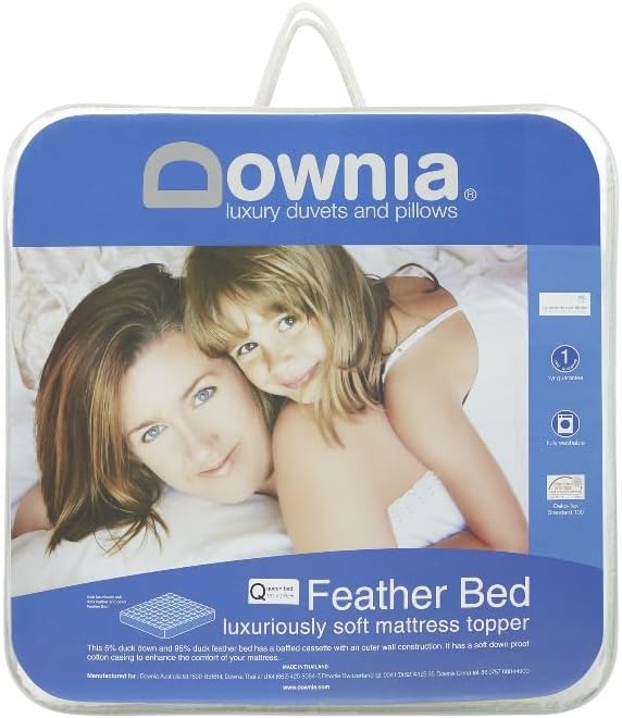 Downia Feather Bed Duck Down Mattress Topper, Queen