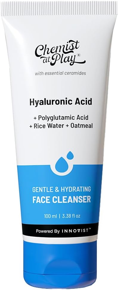 Chemist at Play Gentle & Hydrating Face Cleanser with Vitamin E, Rice Water & Oatmeal, Removes Excess Oil & Dirt - 100 ml
