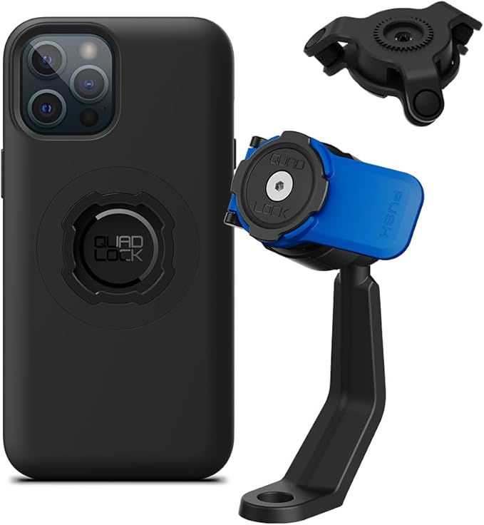 Motorcycle Mirror Stem Mount and Mag Case for iPhone 12 Pro Max by Quad Lock