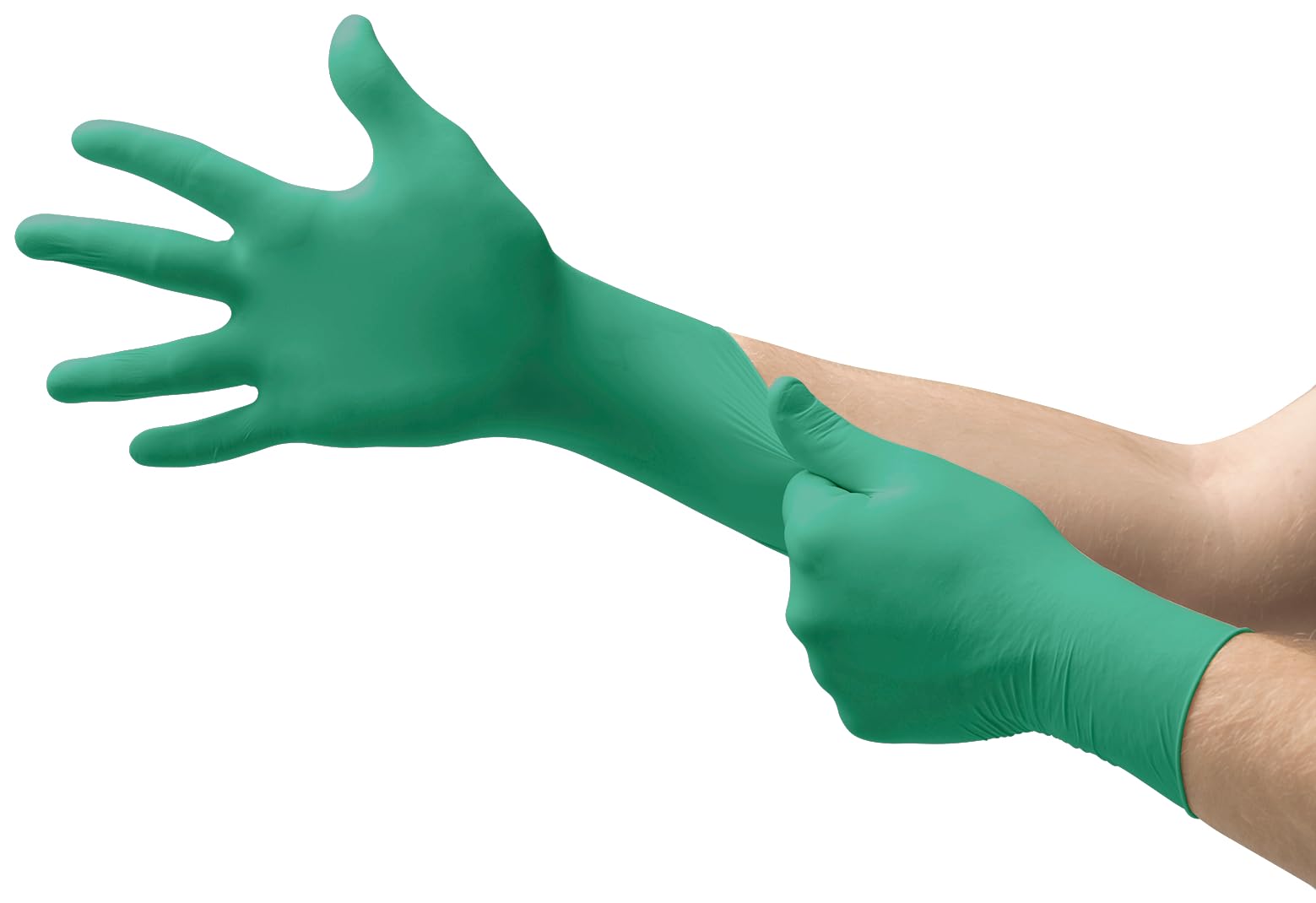 Touch N Tuff Nitrile Gloves, Teal, Size 9 1/2-10, 100/Box