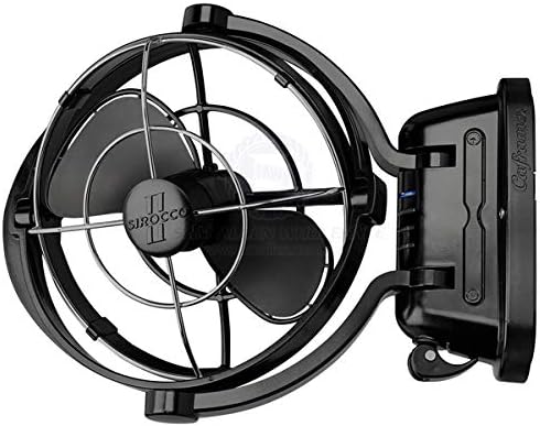Sirocco Fan 12/24V 3 Speed - Black