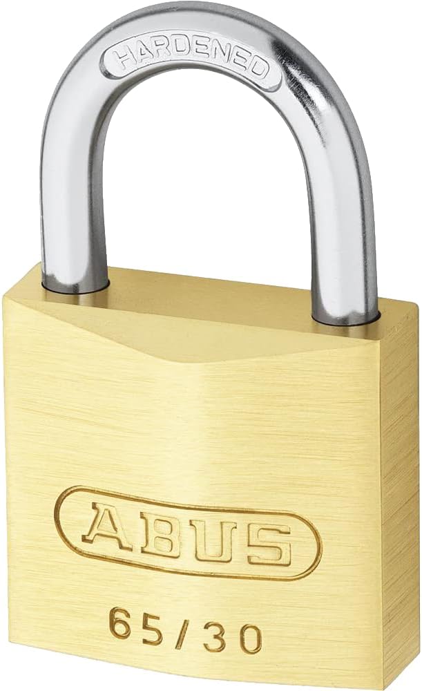 Abus Mechanical 65/30mm Brass Padlock Twin Carded