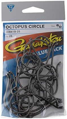 Gamakatsu Octopus Circle Fishing Hook Value Pack (25 Hooks) #8