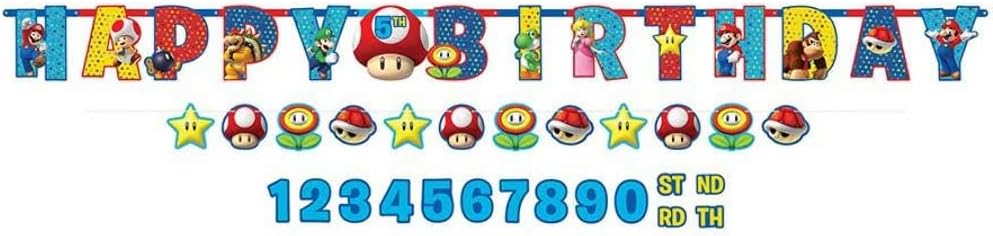 Super Mario Brothers Jumbo Letter Banner Kit