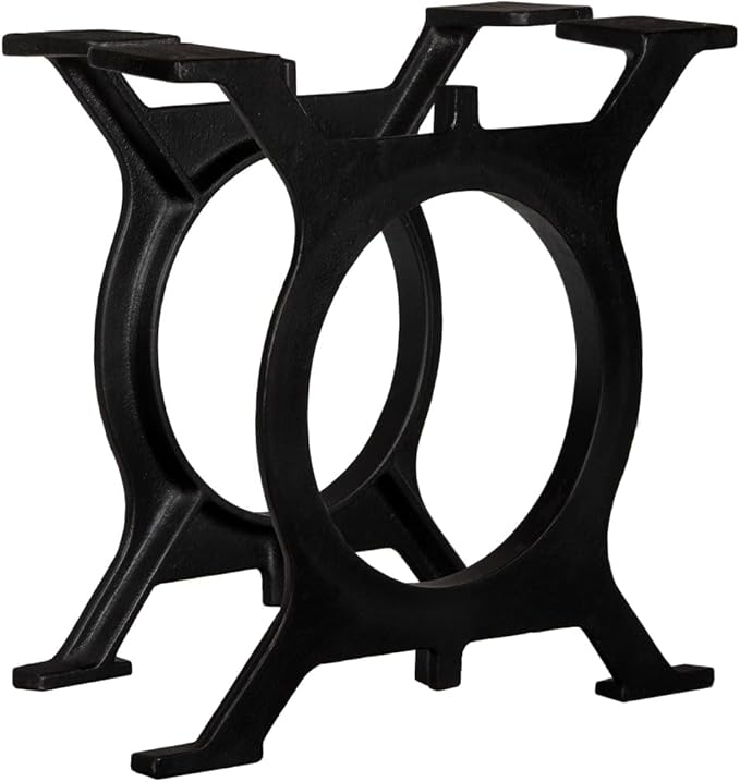 vidaXL Coffee Table Legs 2 Pcs O-Frame Cast Iron
