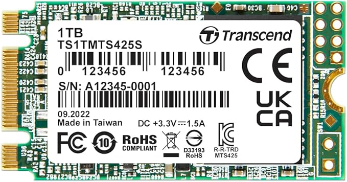 Transcend 1TB M.2 2242 SSD SATA3 SSD [TS1TMTS425S]