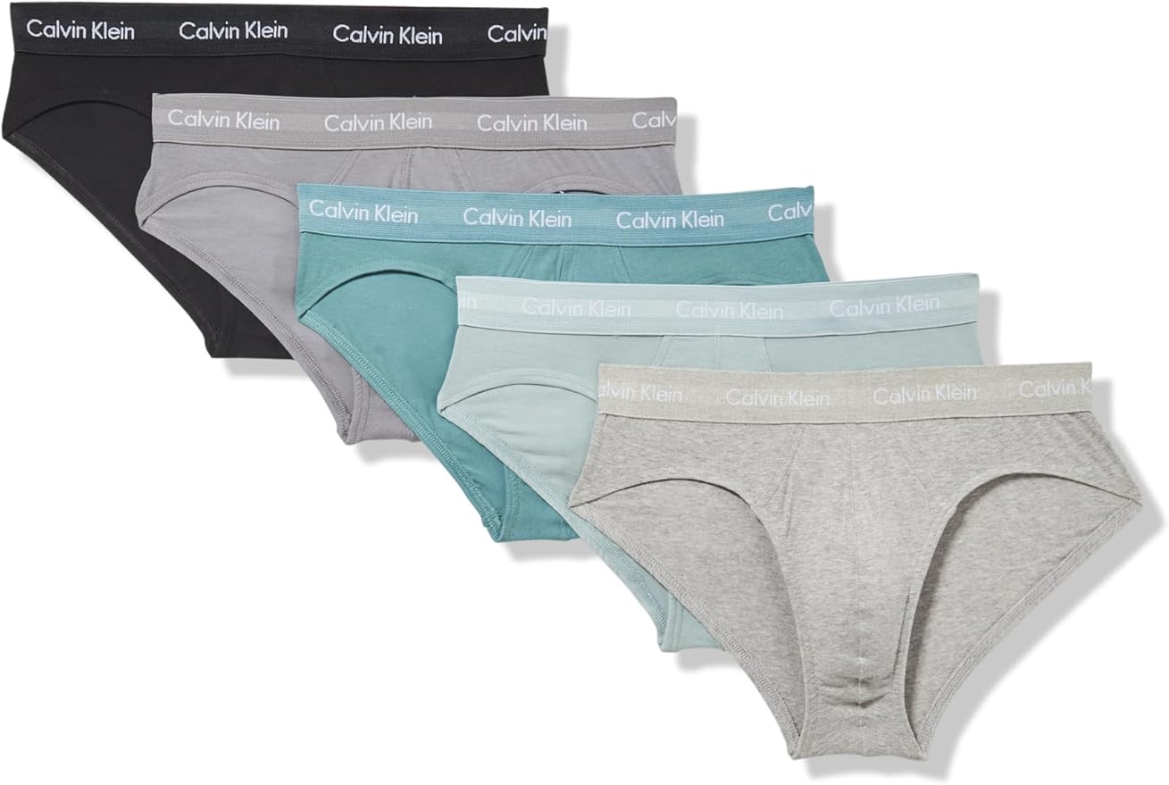 Calvin Klein Cotton Stretch Briefs 5 Pack in Black L