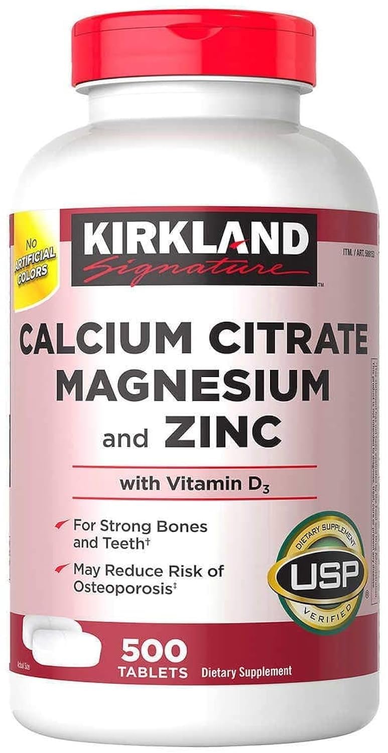 Kirkland Signature Calcium Citrate Magnesium and Zinc with Vitamin D3
