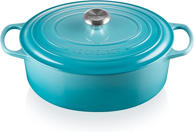 Le Creuset Signature Cast Iron Oval Casserole, 31 cm - Teal