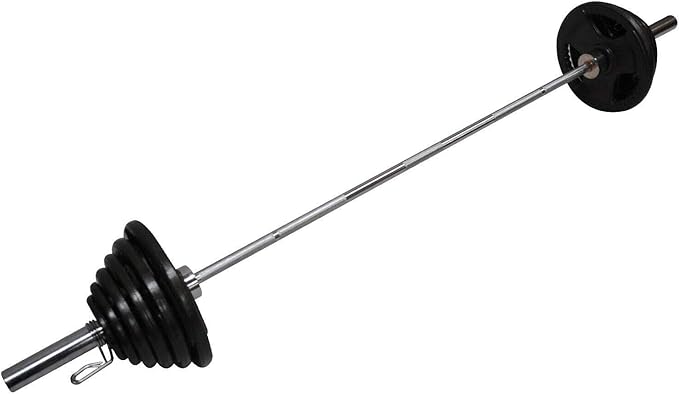 Total 98.5kg - 220cm Olympic Barbell Bar + Weight Plates - 1.25kg x 2+ 2.5kg x 2+ 5kg x 2+ 7.5kg x 2+ 10kg x 2+ 15kg x 2