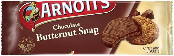 Arnotts Chocolate Butternut Snap Cookies 200g