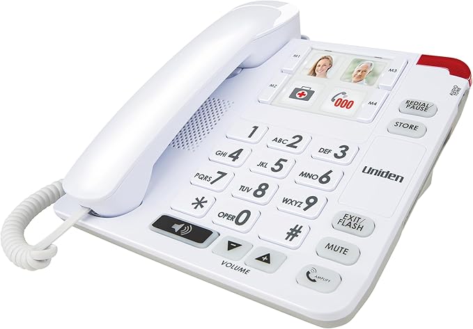 Uniden - SSE34 - Sight & Sound Enhanced Corded Phone System
