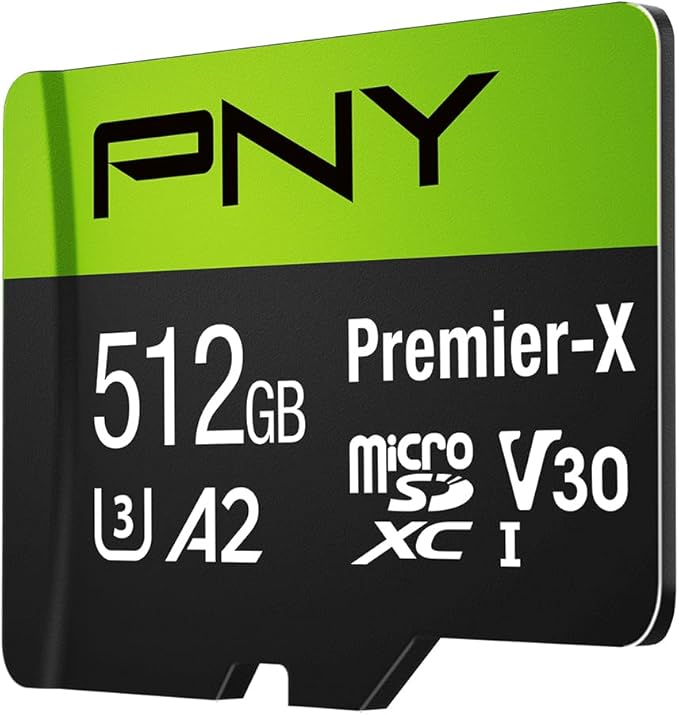 PNY 512gb Premier-X Class 10 U3 V30 microSDXC Flash Memory Card