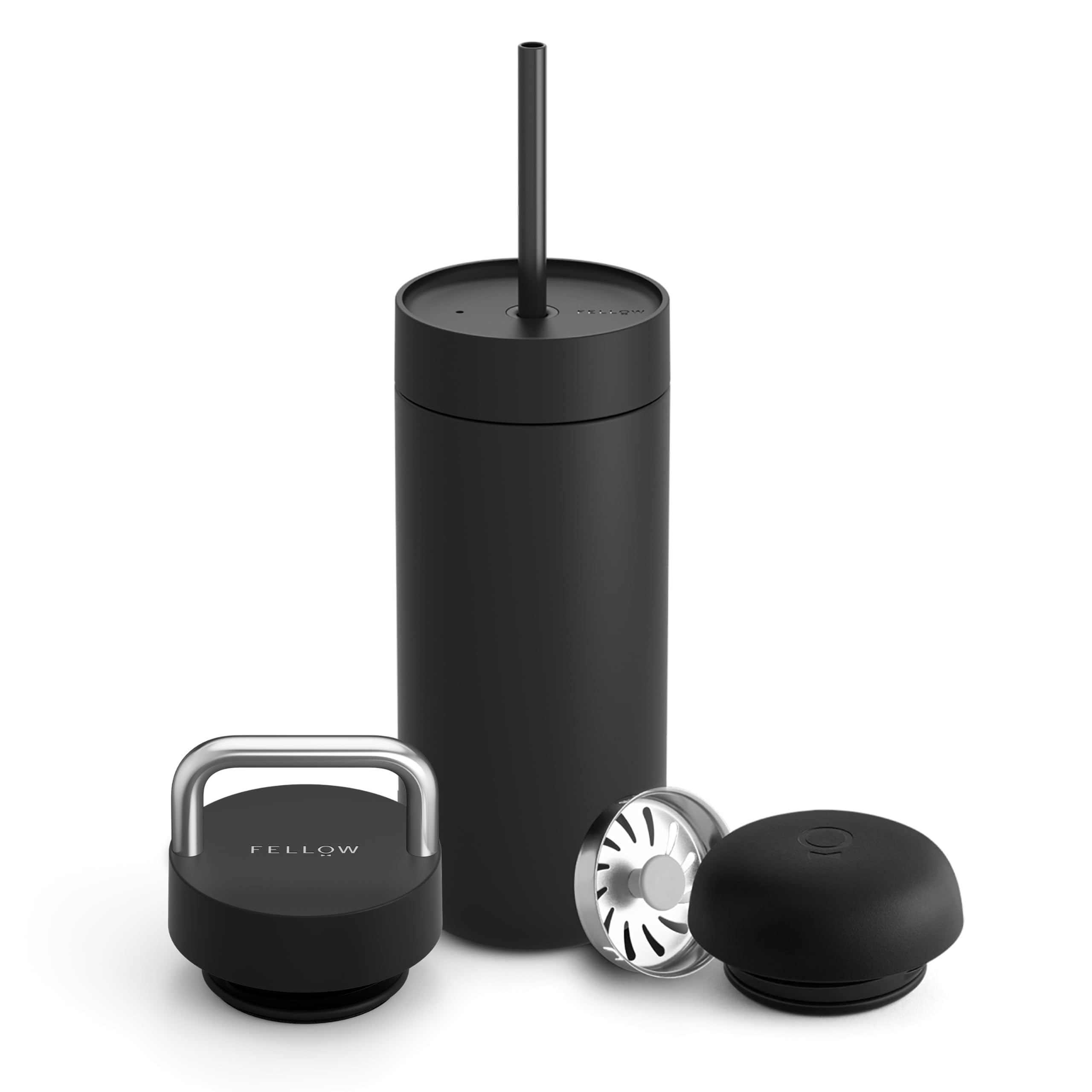 Fellow Carter 3-in-1 Lid System Travel Mug, Matte Black