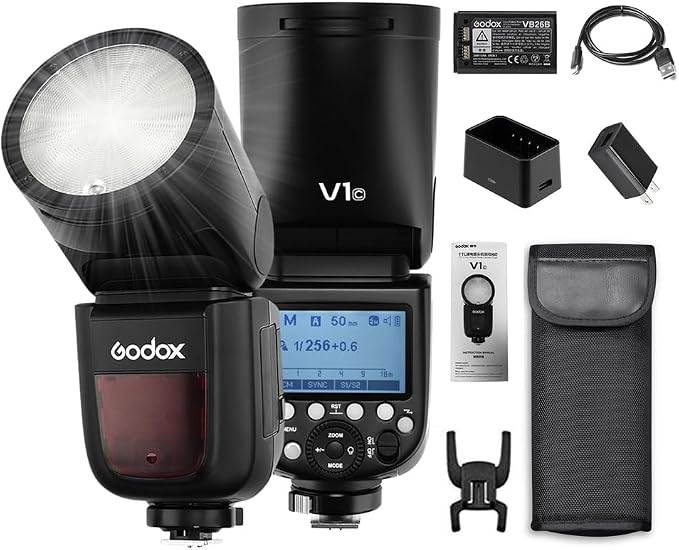 Godox V1-c Round Head Li-ion E-TTL HSS Master Speedlight Flash For Canon (DEMO Stock)