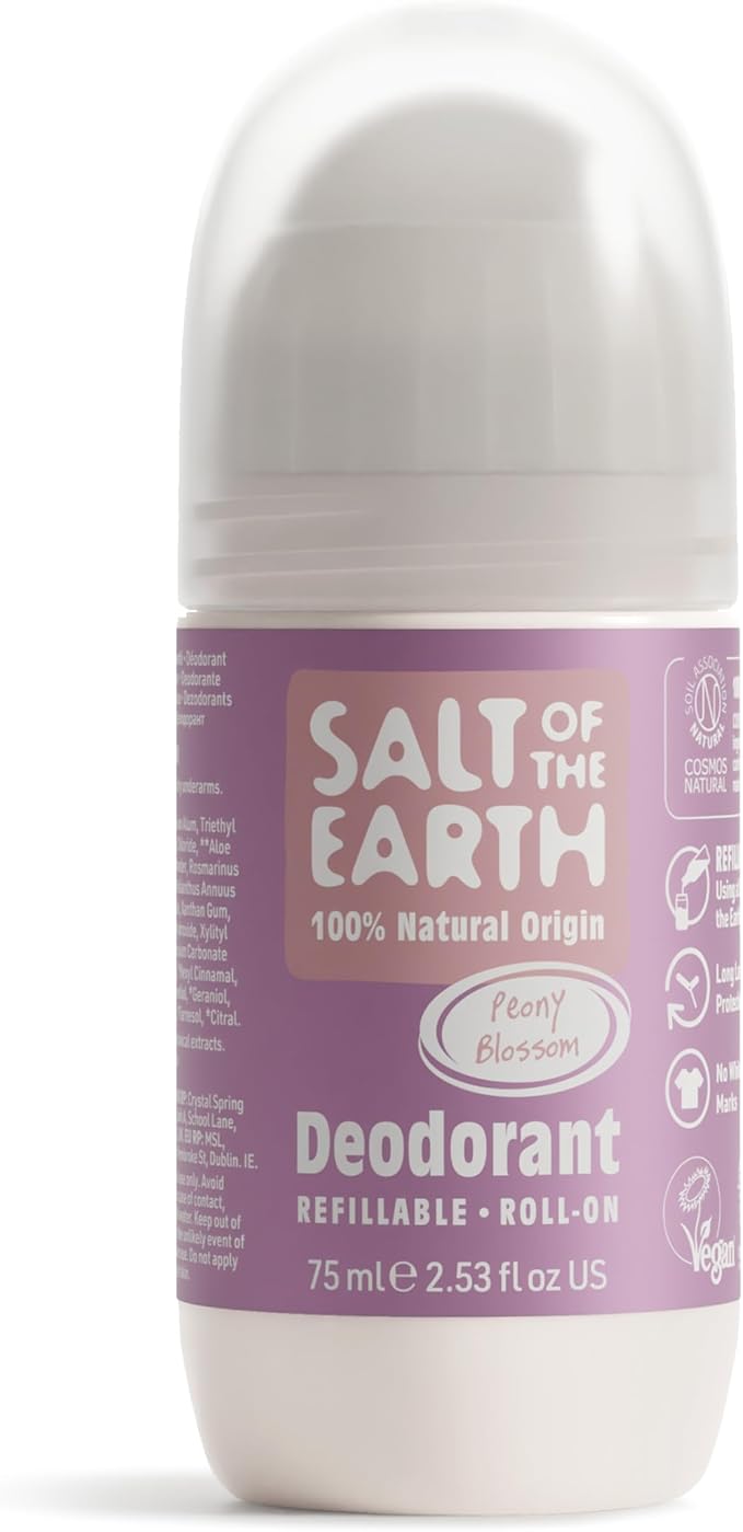 Salt of The Earth Peony Blossom Refillable Roll-on Deodorant 75ml