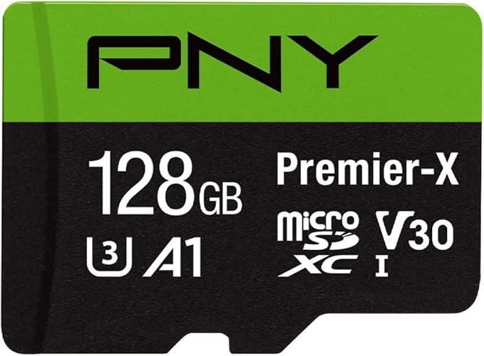 PNY Technologies Premier-X Class 128GB 10 UHS-I U3 V30 microSDXC Flash Memory Card, 100Mb/s Read