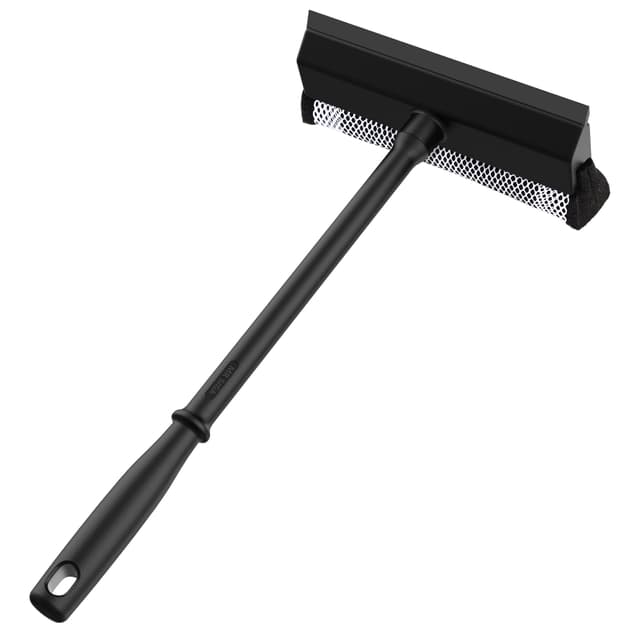MR.SIGA Professional Squeegee For Car Windshield Washing, Shower Door Squeegee with Handle, 2 in 1 Window Cleaning Squeegee Window Washing Sponge,